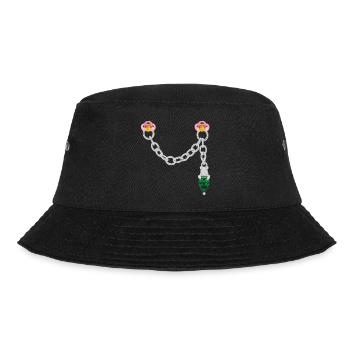 Silberner Steckverbinder - Bucket Hat - Schwarz - Vorne - Lela (165cm)