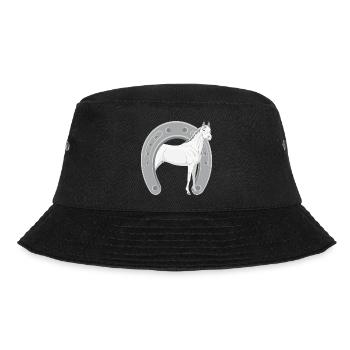 An Abbayan horse in an upturned horseshoe - Bucket Hat - black - Front - Lela (165cm)