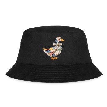 Süße Ente Goldener Rahmen Vintage Coquette - Bucket Hat - Schwarz - Vorne - Lela (165cm)