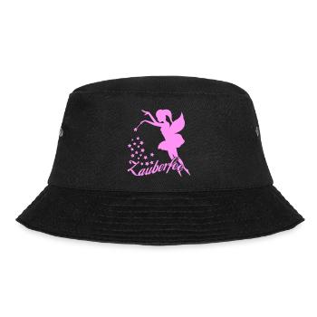 Pink Zauberfee mit Sternen - Bucket Hat - Schwarz - Vorne - Lela (165cm)