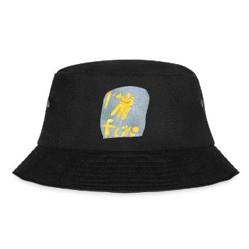 I'm Fine – Gold Foil Text Design - Bucket Hat - black - Front - Lela (165cm)