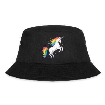 Geometric Rainbow Unicorn - Bucket Hat - black - Front - Lela (165cm)