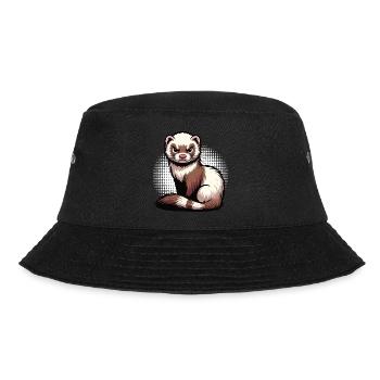 Frettchen Frettchenhalter Frettchenbesitzer - Bucket Hat - Schwarz - Vorne - Lela (165cm)