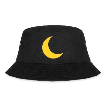 Mond Sichel Gelb - Bucket Hat - Schwarz - Vorne - Lela (165cm)