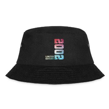 24. Geburtstag Limited Edition 2002 Jahrgang 2002 - Bucket Hat - Schwarz - Vorne - Lela (165cm)