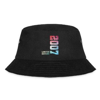 19. Geburtstag Limited Edition 2007 Jahrgang 2007 - Bucket Hat - Schwarz - Vorne - Lela (165cm)