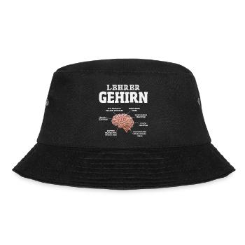 Lehrer Gehirn Unterricht - Bucket Hat - Schwarz - Vorne - Lela (165cm)