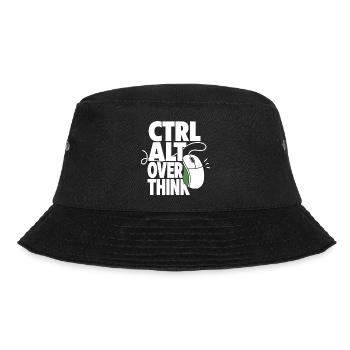 Ctrl Alt Overthink – Computer Nerd Humor - Bucket Hat - Schwarz - Vorne