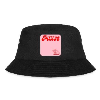 PAUSE MACHEN KAFFEE - Bucket Hat - Schwarz - Vorne