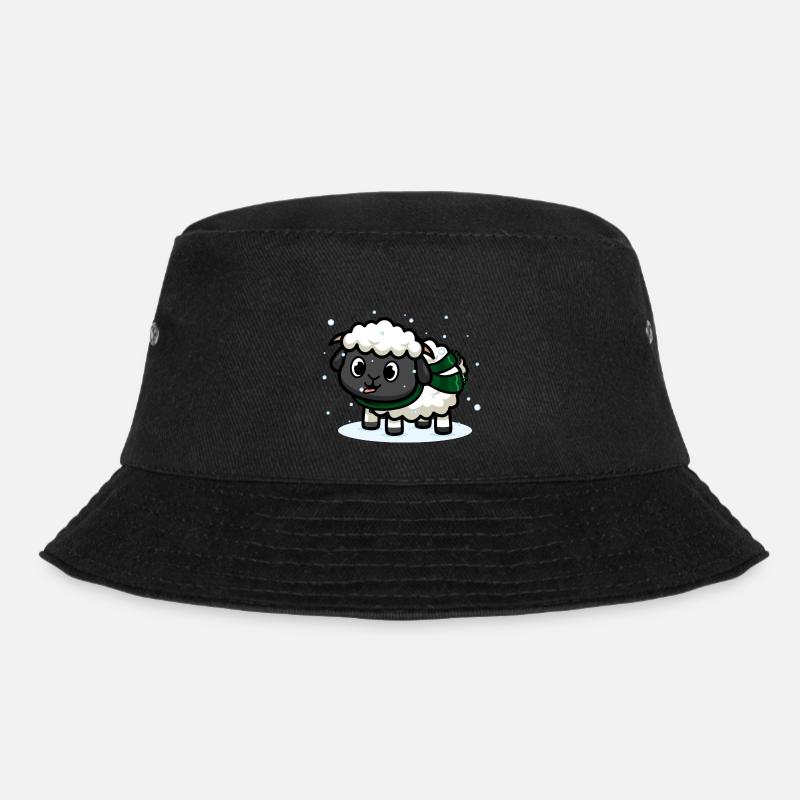 Winter sheep - Bucket Hat - black