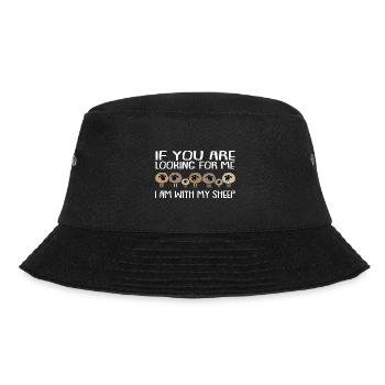 Wenn Ihr mich sucht ich bin bei meinen Schafen - Bucket Hat - Schwarz - Vorne - Lela (165cm)