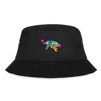 Colorful Rainbow Ankylosaurus Dinosaur Polygon - Bucket Hat - black - Front - Lela (165cm)