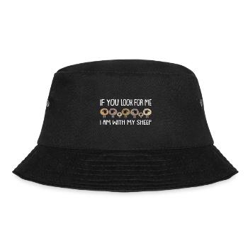 Wenn Ihr mich sucht ich bin bei meinen Schafen - Bucket Hat - Schwarz - Vorne - Lela (165cm)