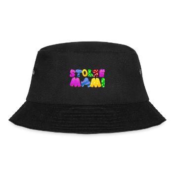 Baby Eltern Kind Geschenk Sprüche Geburt Mama Papa - Bucket Hat - Schwarz - Vorne - Lela (165cm)