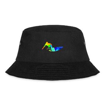 Colorful Rainbow Surfer Surfing Sports - Bucket Hat - black - Front - Lela (165cm)
