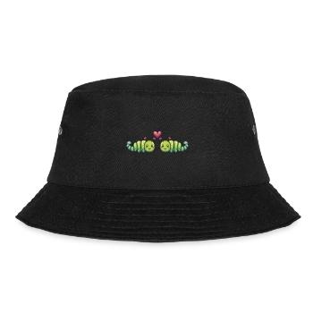 Worm Couple Love Valentine's Day - Bucket Hat - black - Front - Lela (165cm)