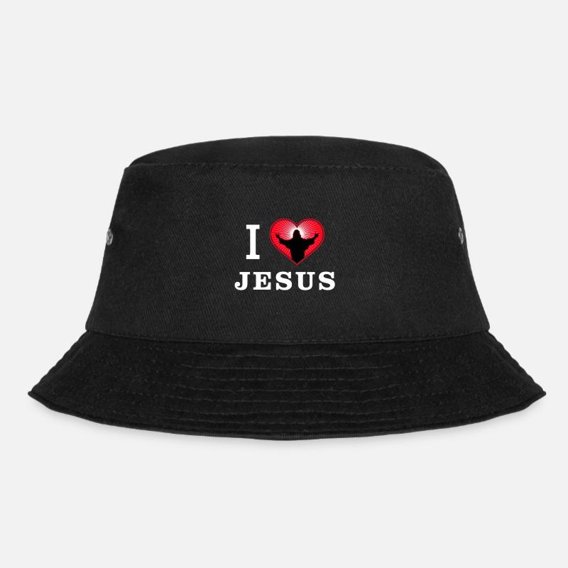 Ich liebe Jesus Christus - Bucket Hat - Schwarz