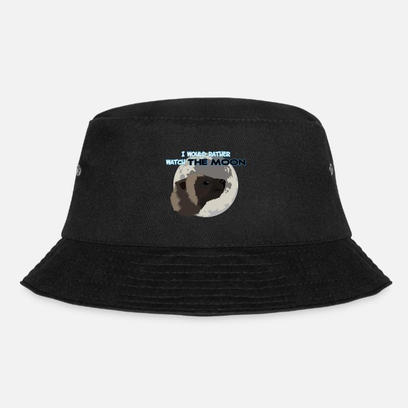 Wolverine und Mond - Bucket Hat - Schwarz