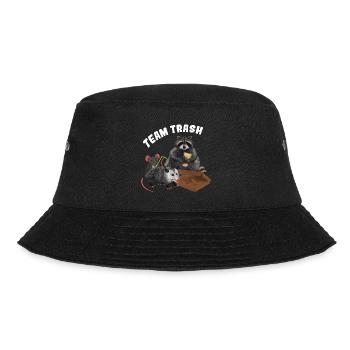Racoon Opossum Mouse - Team Trash - Bucket Hat - Schwarz - Vorne - Lela (165cm)