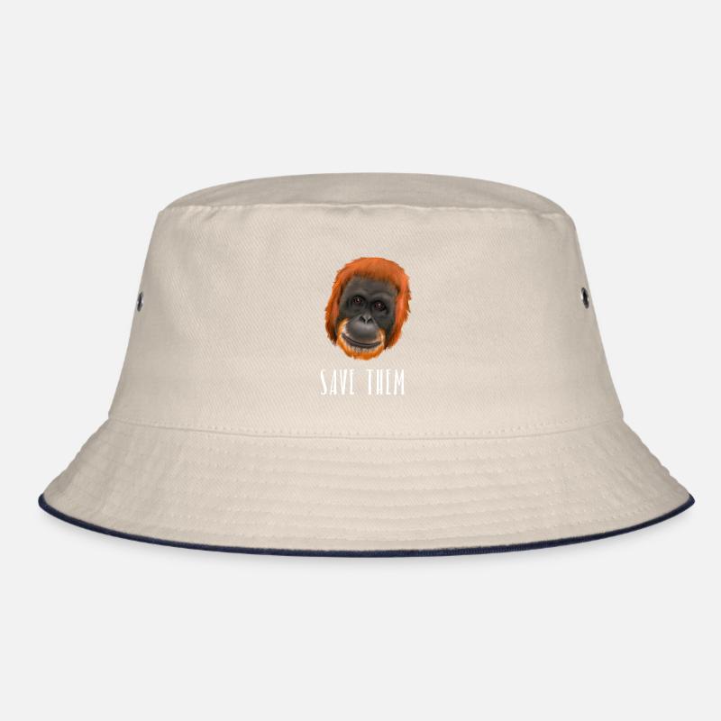 Monkey Ape Orang Utan - save them Bucket Hat