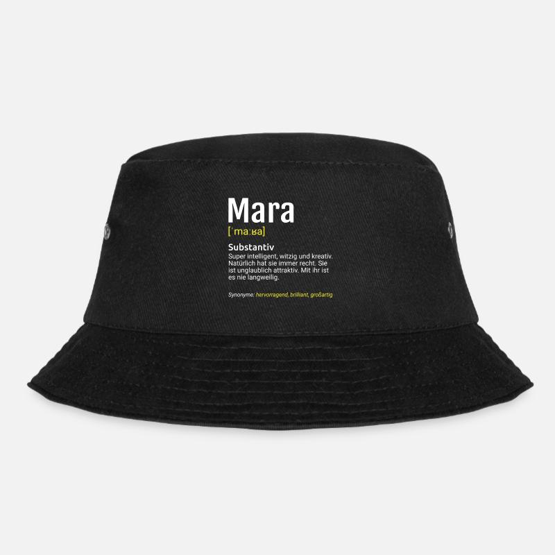 Mara Name Definition - Bucket Hat - Schwarz
