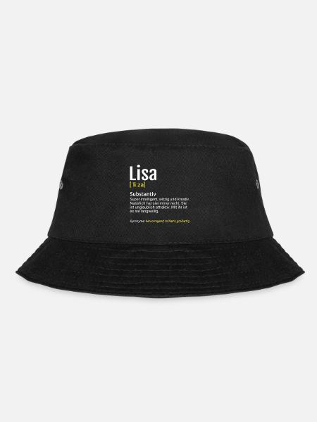 Lisa Name Definition - Bucket Hat - Schwarz