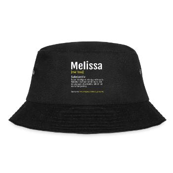 Melissa Name Definition - Bucket Hat - Schwarz - Vorne - Lela (165cm)