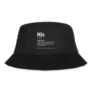 Mia Name Definition - Bucket Hat - Schwarz - Vorne - Lela (165cm)