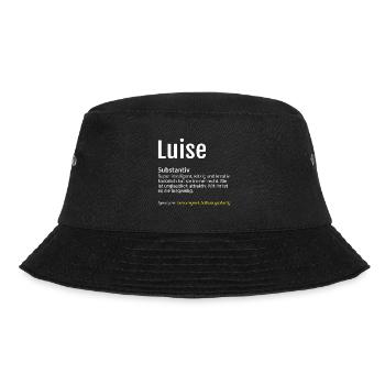 Luise Name Definition - Bucket Hat - Schwarz - Vorne - Lela (165cm)