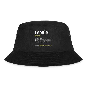 Leonie Name Definition - Bucket Hat - Schwarz - Vorne - Lela (165cm)