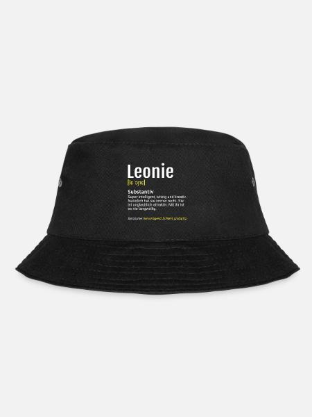 Leonie Name Definition - Bucket Hat - Schwarz