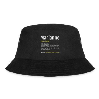 Marianne Name Definition - Bucket Hat - Schwarz - Vorne - Lela (165cm)