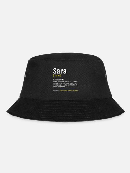 Sara Name Definition - Bucket Hat - Schwarz