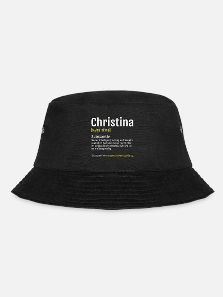 Christina Name Definition - Bucket Hat - Schwarz