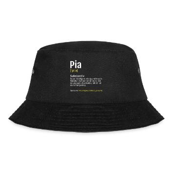 Pia Name Definition - Bucket Hat - Schwarz - Vorne - Lela (165cm)