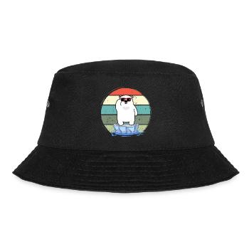 eisbader winterbader winterschwimmer eisbär retro - Bucket Hat - black - Front - Lela (165cm)