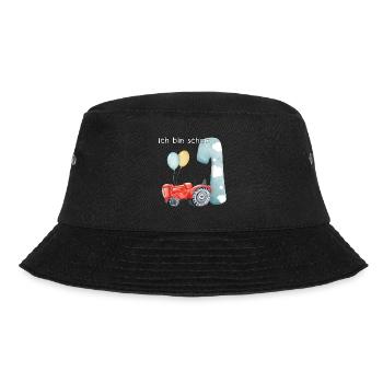 1. Geburtstag Traktor - Bucket Hat - Schwarz - Vorne - Lela (165cm)