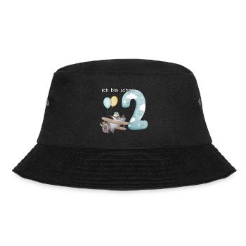 2. Geburtstag Flugzeug Pilot - Bucket Hat - Schwarz - Vorne - Lela (165cm)