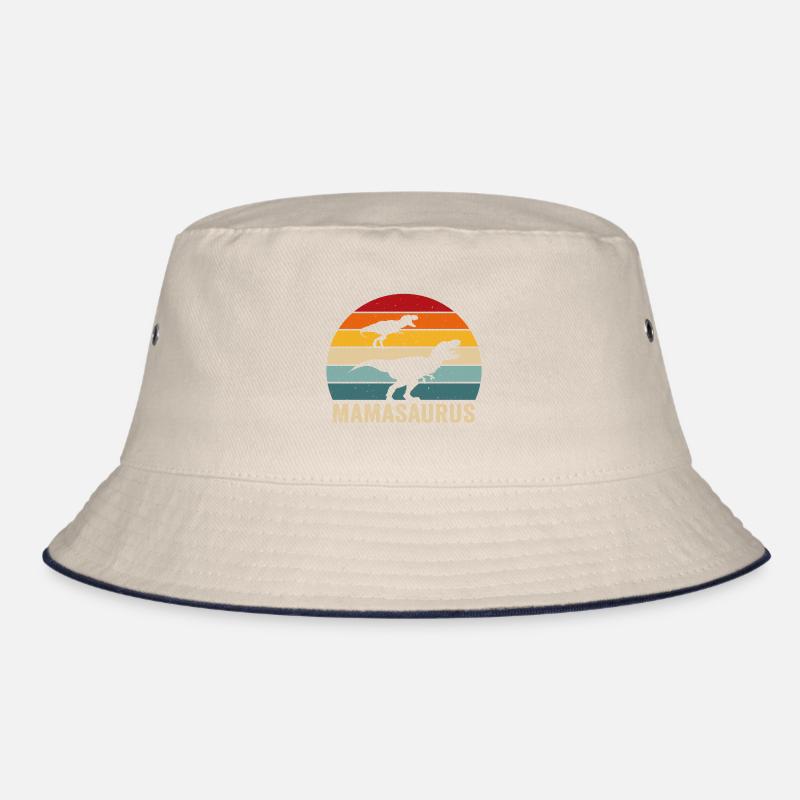 Retro mamasaurus mama dino saurier mutter Bucket Hat