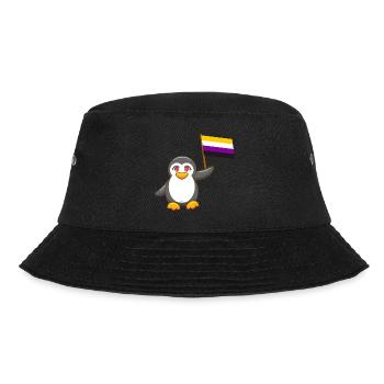 Gay Pride Antarctique Manchot animal pas binaire LGBT - Bob - noir - Devant - Lela (165cm)