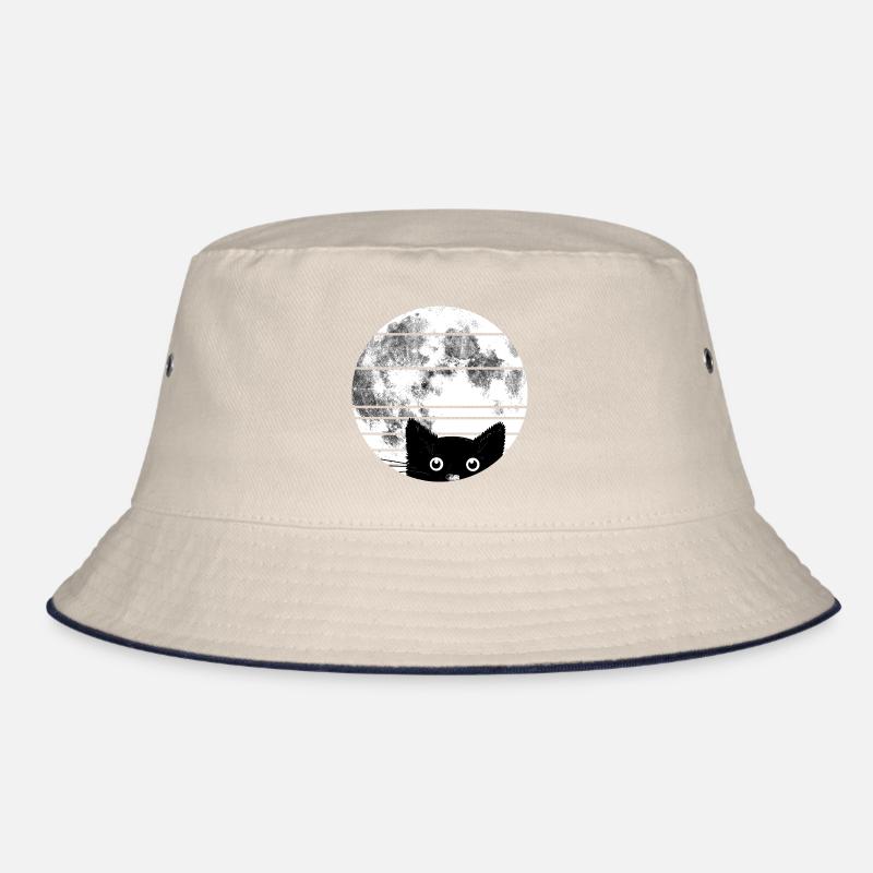 Cat with moon Bucket Hat
