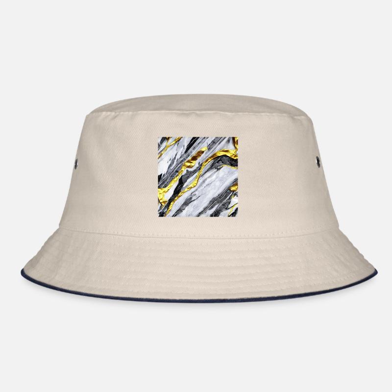 Marmorgold Struktur Bucket Hat