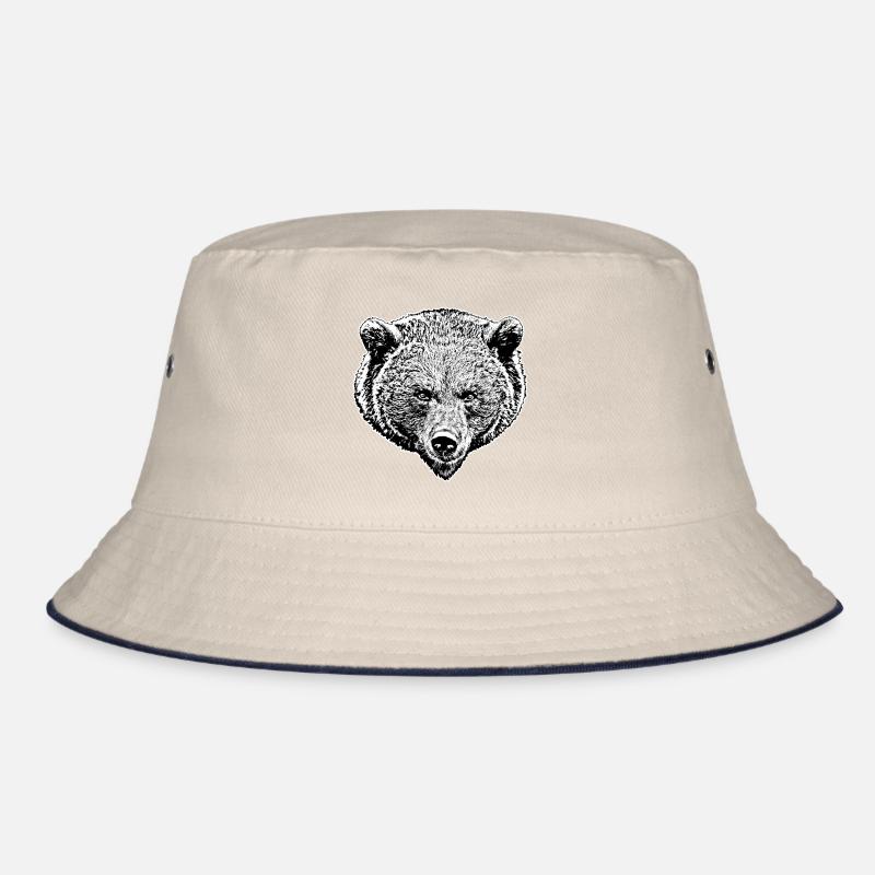 Grizzly black and white Bucket Hat