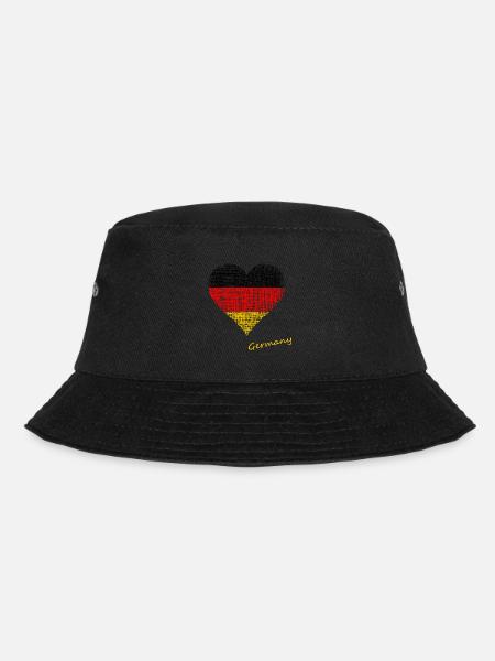 germany heart - Bucket Hat - Schwarz