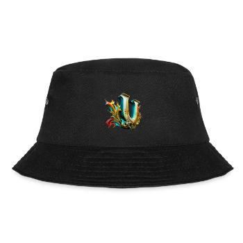 Graffiti Buchstabe U mit👑 - Bucket Hat - Schwarz - Vorne - Lela (165cm)