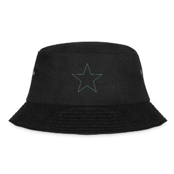 Stern hellblau blue star - Bucket Hat - Schwarz - Vorne - Lela (165cm)