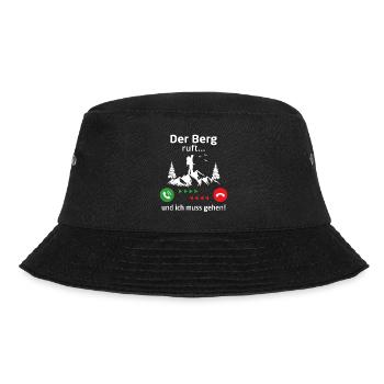 Der Berg ruft und ich muss gehen t-shirt wandern - Bucket Hat - Schwarz - Vorne - Lela (165cm)