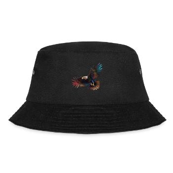 EAGLE IN FLIGHT - WINGS IN THE WIND - Bucket Hat - black - Front - Lela (165cm)