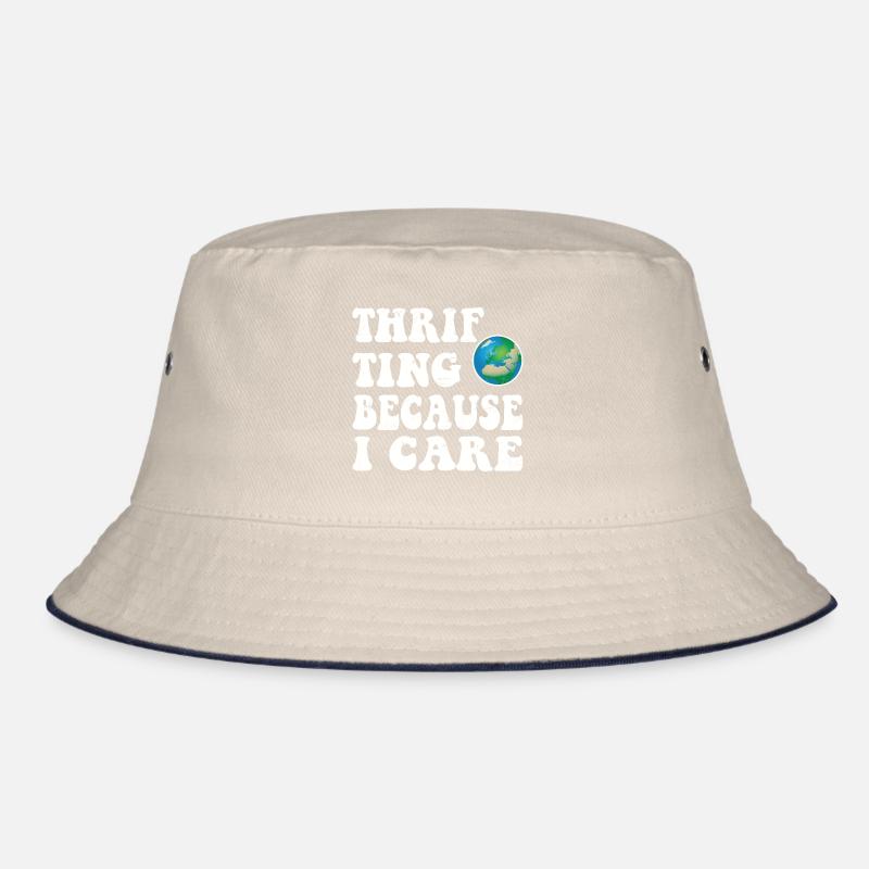 Thrifting. Because I care. Bucket Hat