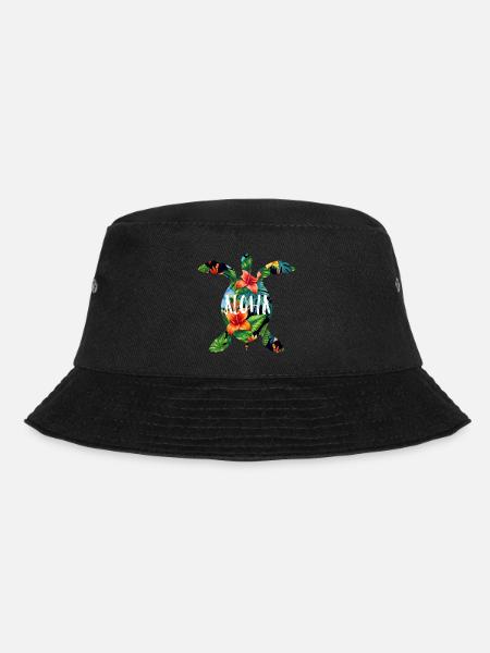 Hawaii Aloha Schildkröte Urlaub Geschenk Party - Bucket Hat - Schwarz